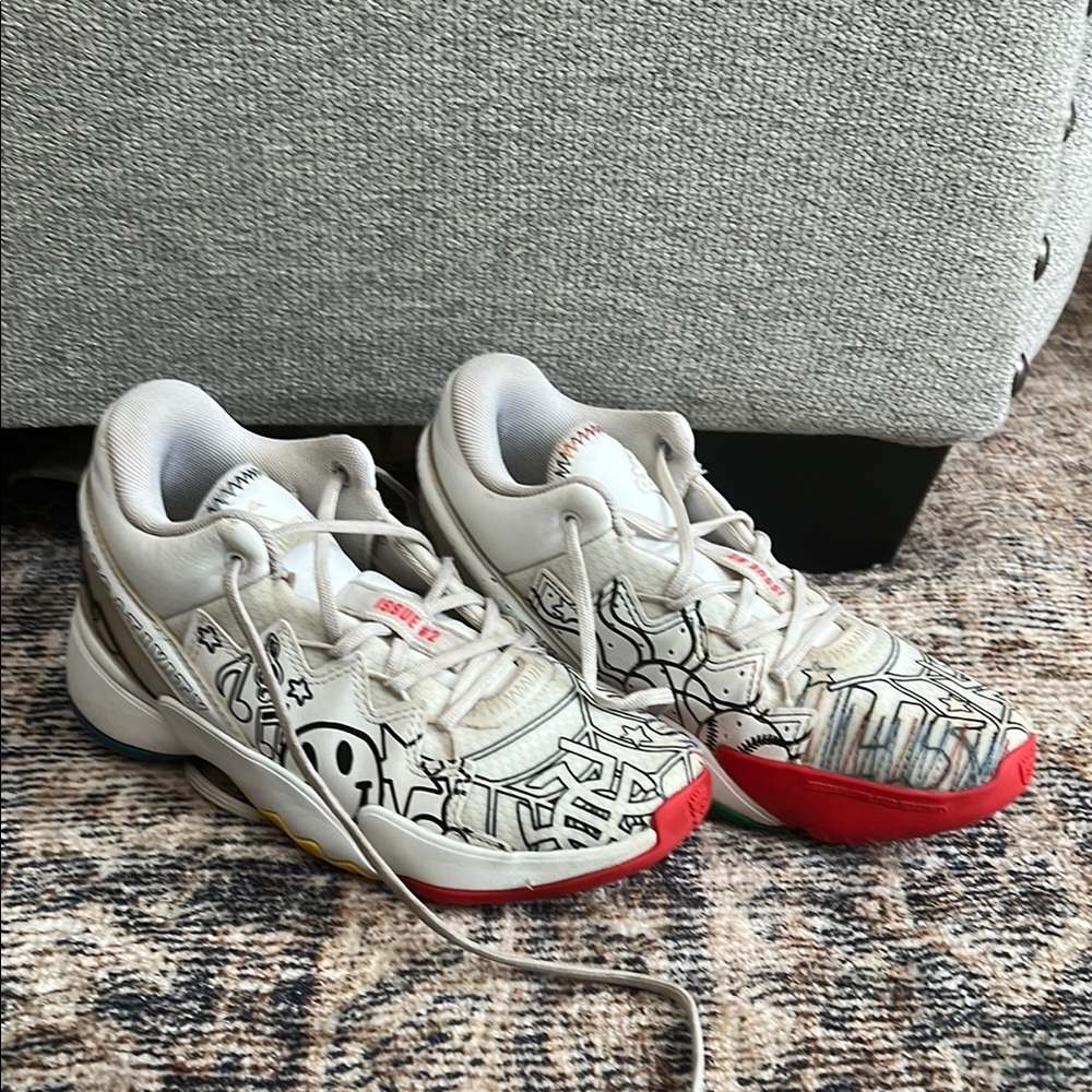 Adidas White and Red Sneakers with Striking Design